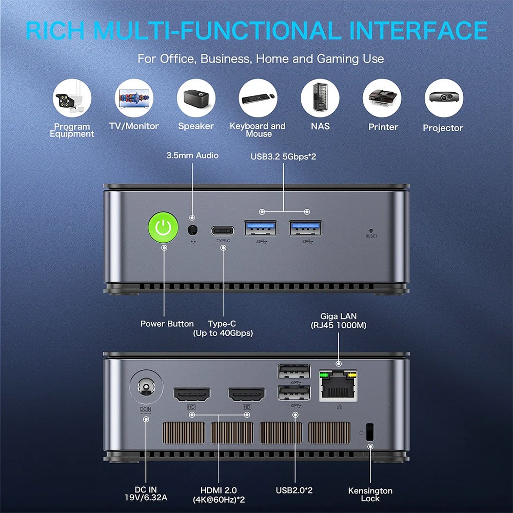 GMK K3 Pro Mini PC Intel Core i7 12650H 24GB LPDDR5 1TB SSD US GMK K3 Pro Mini PC Intel Core i7 12650H 24GB LPDDR5 1TB SSD US