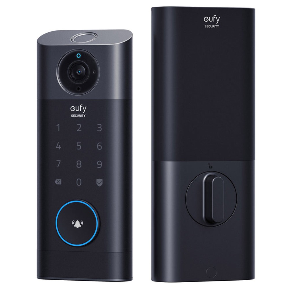eufy S330 Video Smart Lock, 2K HD Camera, Fingerprint Unlock, Night Vision, Dual Motion Detection Doorbell, 2-Way Audio, Remote Control