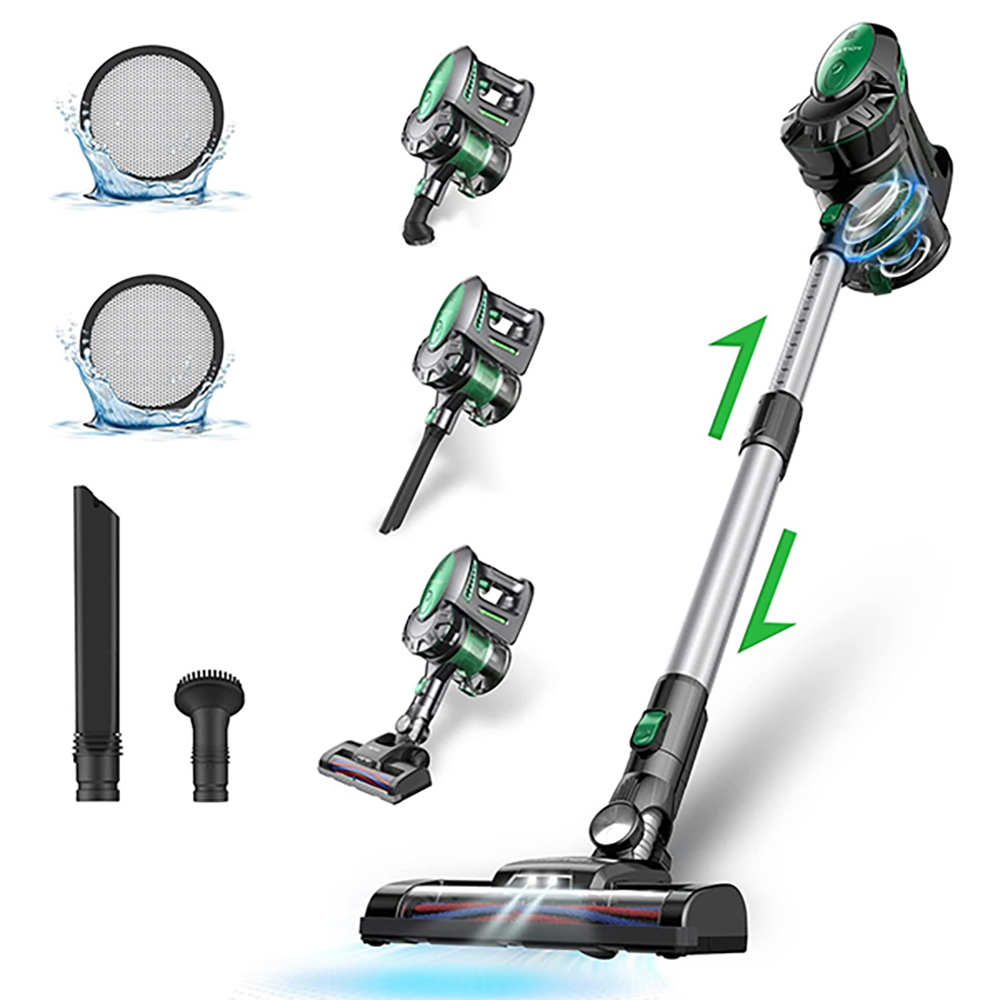 

Vactidy V8 Handheld Cordless Vacuum Cleaner, 20KPa Suction, 1.2L Dustbin, LED Electric Brush Head, 2200mAh Detachable Battery, 35min Runtime, for Carpet Pet Hair Cleaning