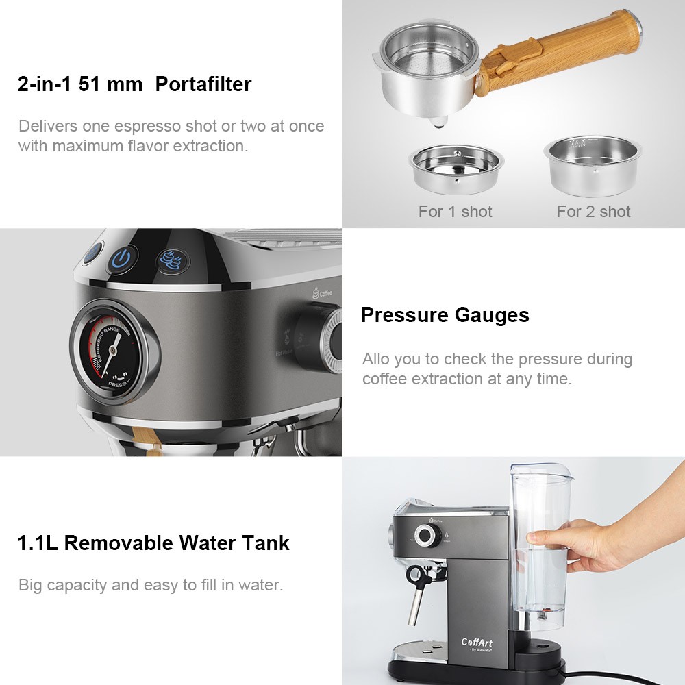 BioloMix CM7008 Semi-Automatic Espresso Coffee Maker
