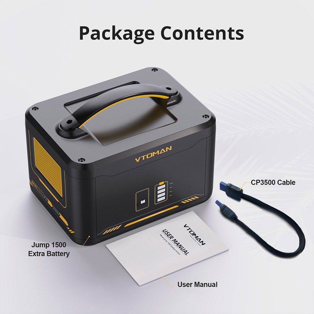 VTOMAN Extra Akku 1548Wh, LiFePO4 Backup Erweiterungsakku für Flashspeed 1500 DE