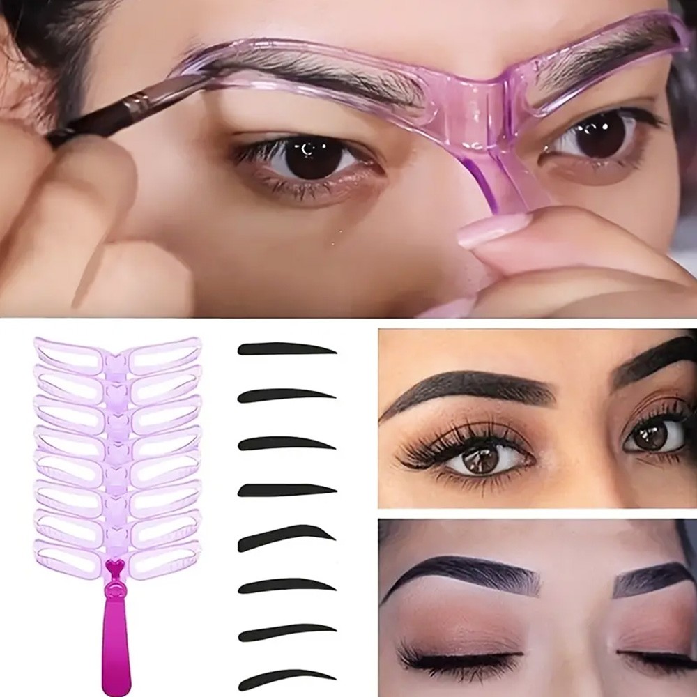 Reusable Eyebrow Stencils with Handle