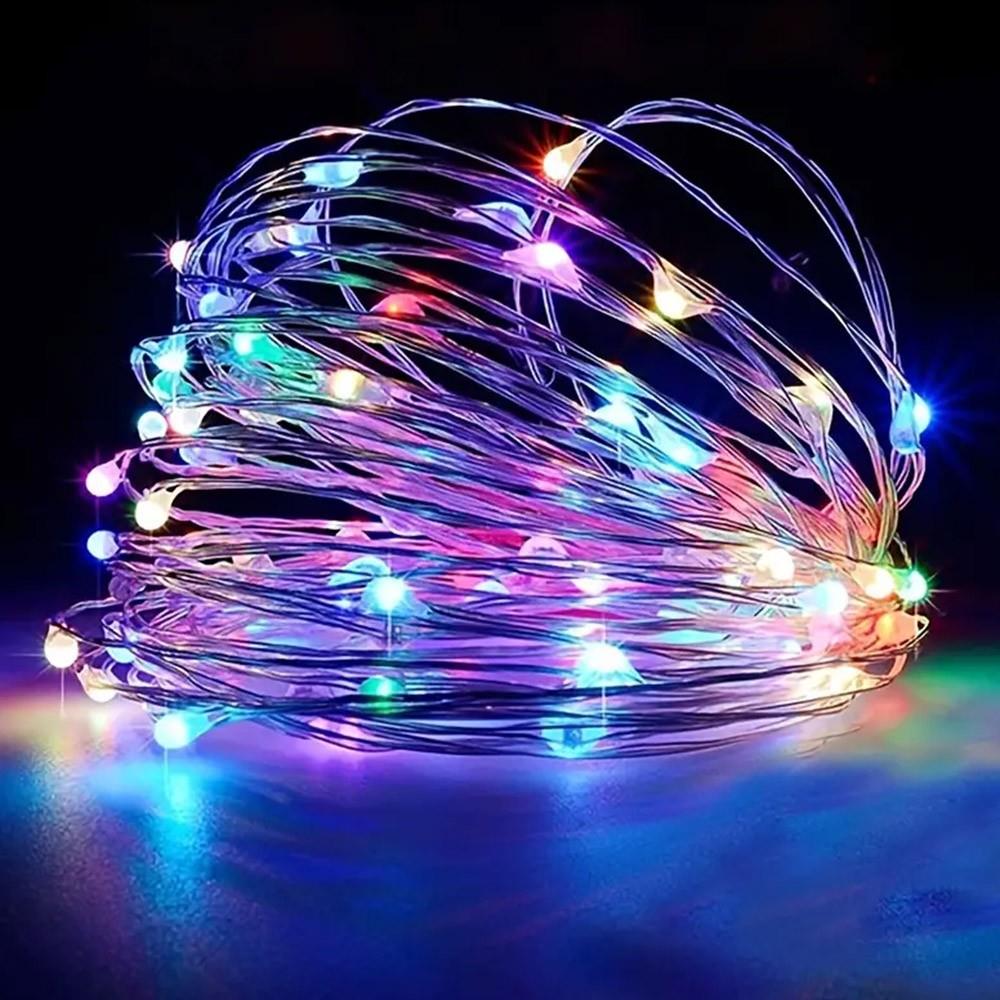 

LED String Lights Flashing Fairy Lights for Bedroom Christmas Wedding Halloween Decoration, 10m 100 lights, Colorful Light