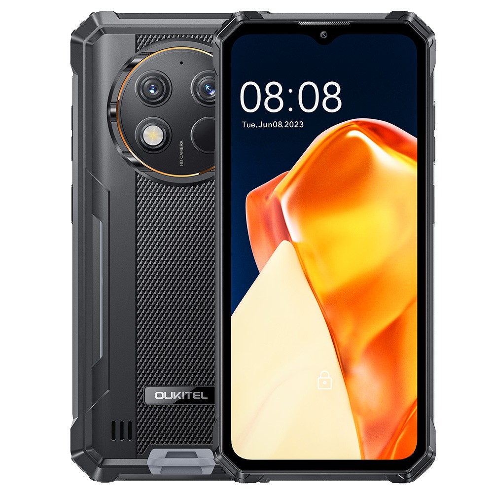

OUKITEl WP28 Rugged Smartphone, 15GB+256GB, 5MP Front Camera+48MP Rear Camera, 10600mAh Battery, 6.52 inch Screen, Android 13.0, Fingerprint Unlock - Black