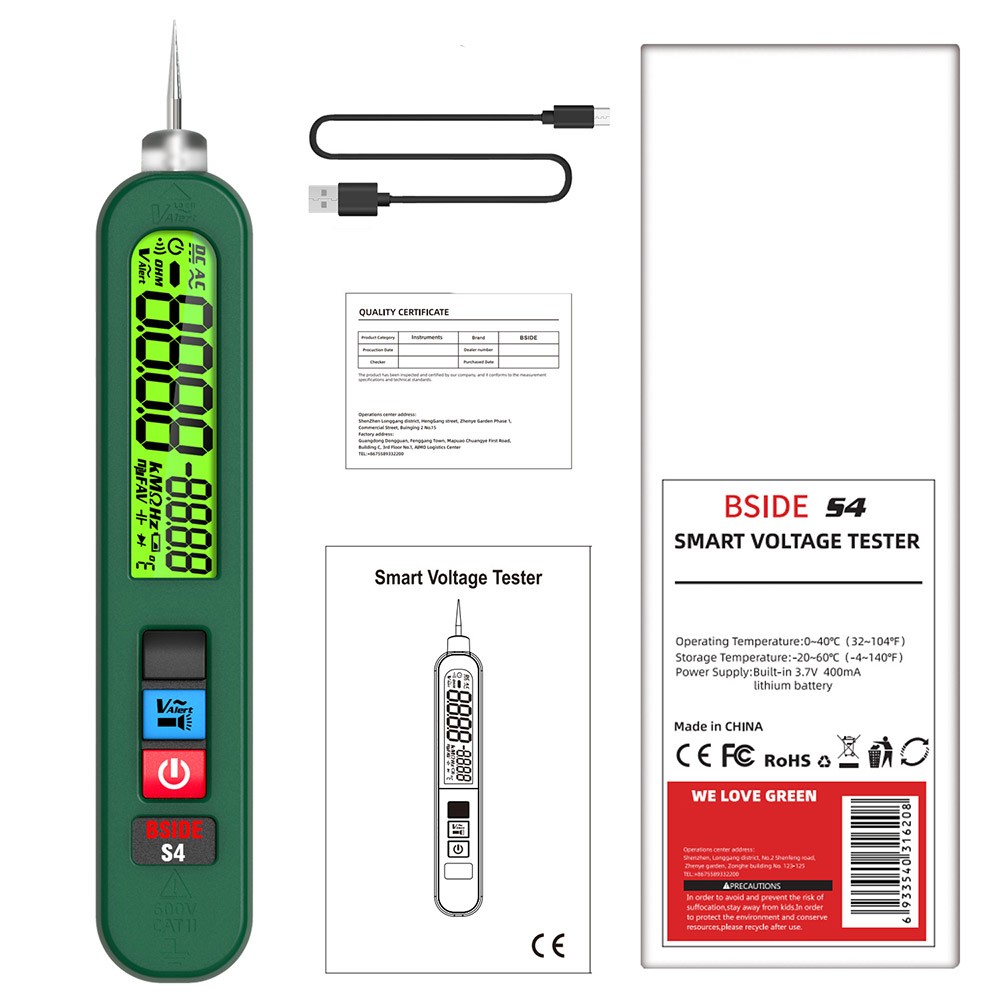BSIDE S4 Smart Voltage Tester Green