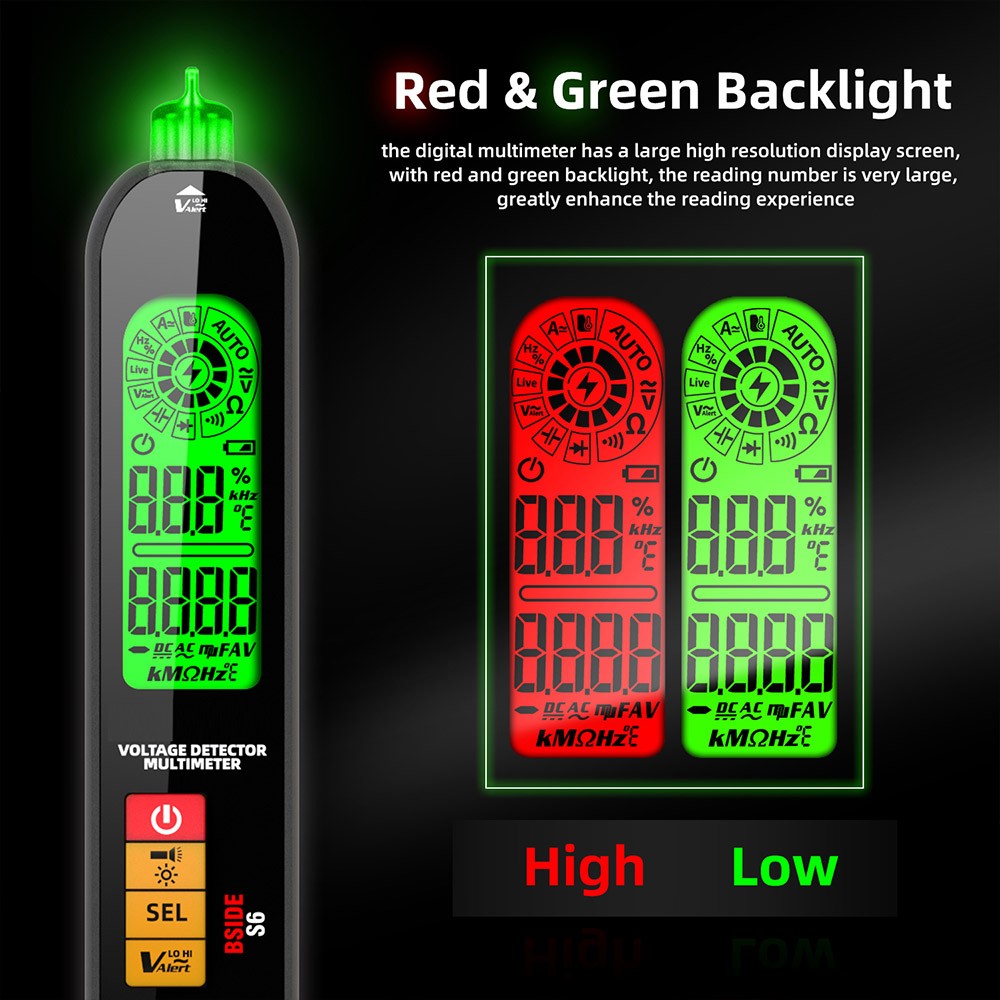 BSIDE S6 Voltage Detector Multimeter Voltage Tester