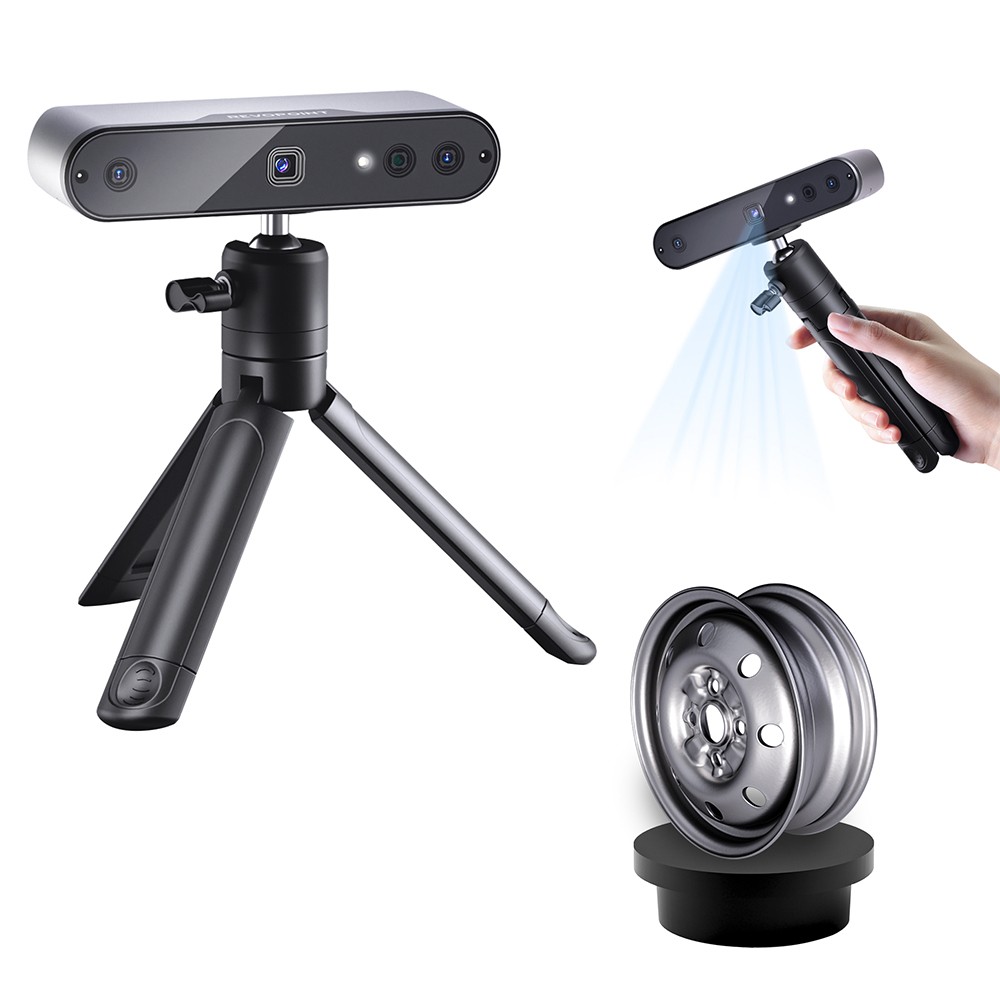 Revopoint INSPIRE 3D Scanner Standard Edition + Mobile Kit, 0.2 mm Single-Frame Accuracy, 0.3mm Point Distance, 500mm Max Scan Distance, Up to 18fps Scan Speed, Color Scanning, Minimum Scan Volume 50x50x50mm