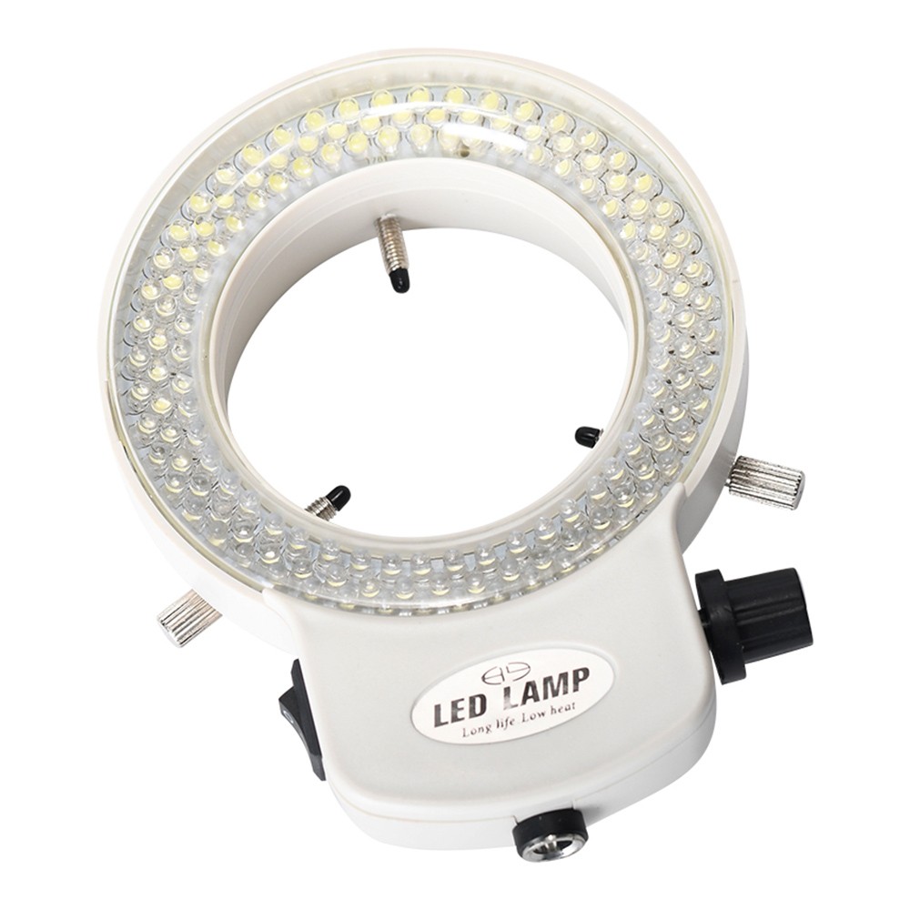 HAYEAR MC-209 LED Ring Light with 144 Lamp Beads for Industry Stereo Microscope Digital Camera Magnifier - White, EU Plug
