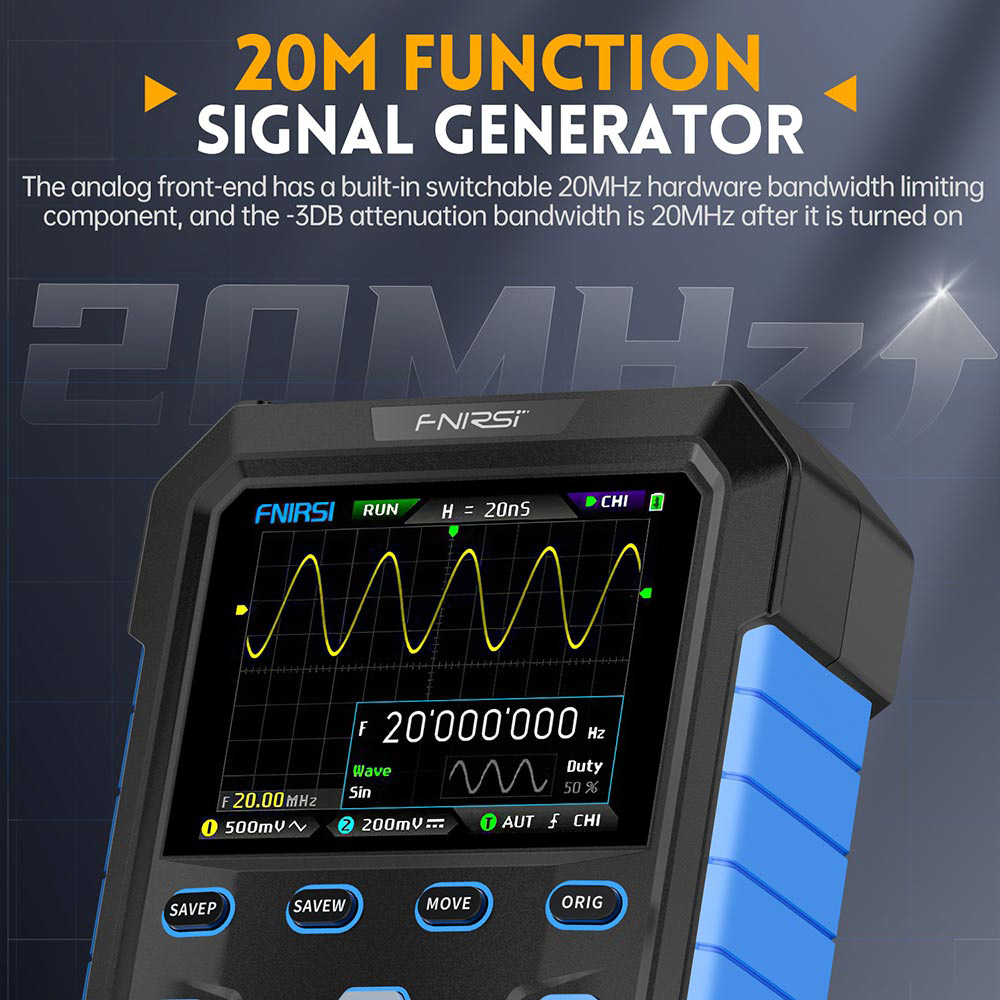 FNIRSI DPOX180H Digital Phosphor Oscilloscope EU Plug Blue