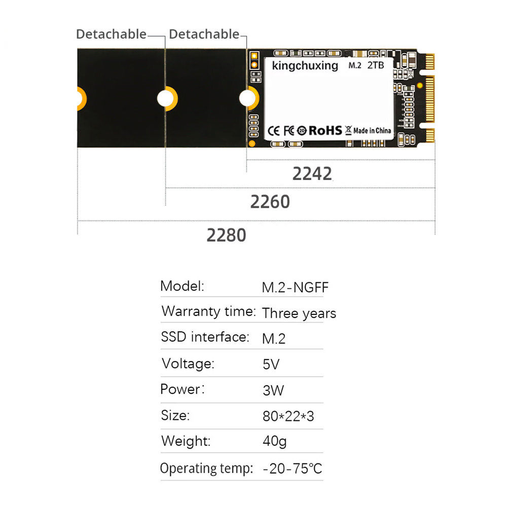 Kingchuxing SSD M2 Sata M.2 NGFF 2TB Solid State Drive Kingchuxing SSD M2 Sata M.2 NGFF 2TB Solid State Drive