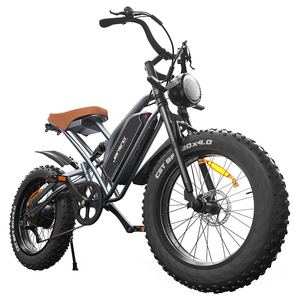 

JANSNO X50 Electric Bike 20*4.0 inch Fat Tire 750W Power 48V 14Ah Battery 31miles Max Range 25mph Max Speed Shimano 7-Speed Gear 120kg Max Load