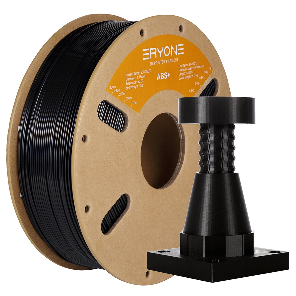 

ERYONE 1.75mm ABS+ 3D Printing Filament 1KG Black