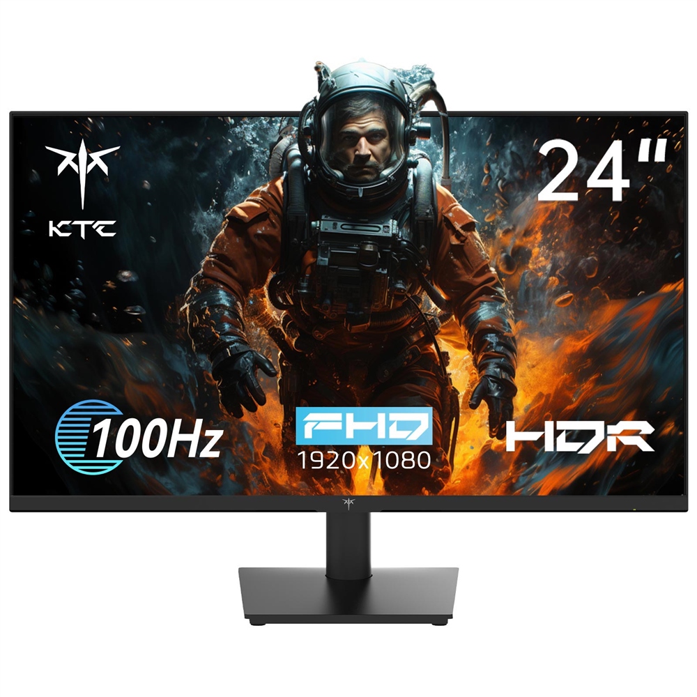 

KTC H24V13 23.8-inch Gaming Monitor, 1920x1080 16:9 100Hz High Refresh Rate VA Panel, 4000:1 Contrast Ratio, 104% sRGB HDR10 16ms Response Time, Low Blue Light, FreeSync & G-Sync Compatible, HDMI VGA Audio Out, VESA Wall Mount Tilt Adjustment Display