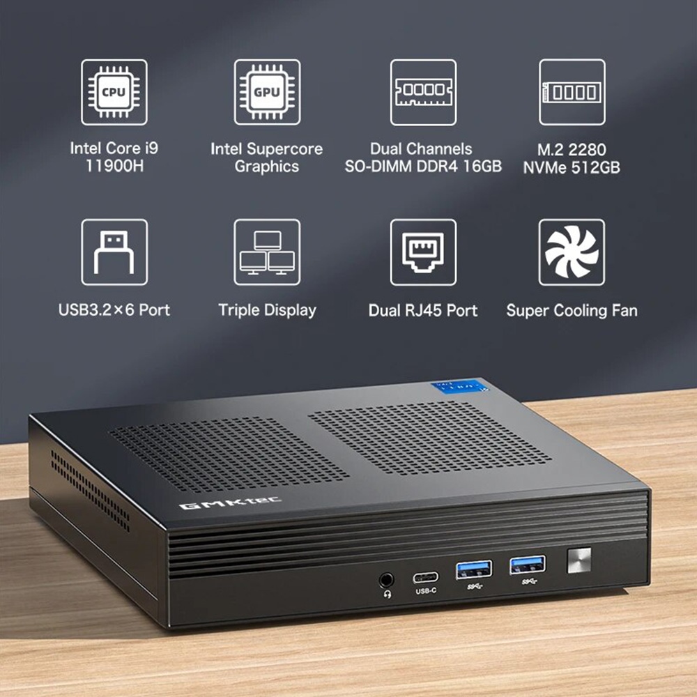 GEEKOM IT13 Mini PC, Intel Core i7-13620H 10 Cores Up to 4.9GHz, 32GB RAM 1TB SSD, 2*USB 4 (8K)+2*HDMI 2.0 (4K) Four Screens Display, WiFi 6E Bluetooth 5.2, 3*USB 3.2 1*USB 2.0 1*SD Card Reader 1*2.5G LAN 1*Headphone Jack