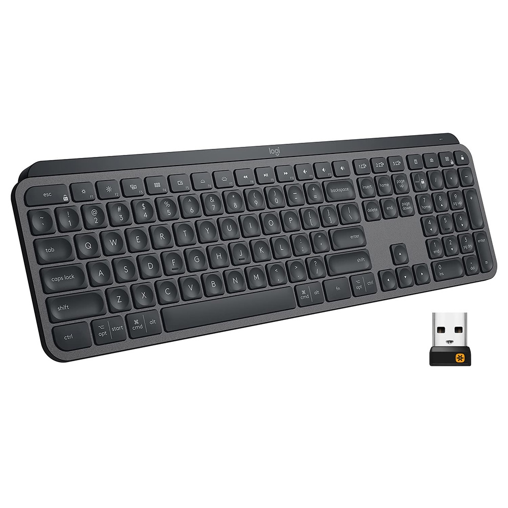 

Logitech MX Keys Wireless Keyboard Bluetooth USB-C Charging, Black