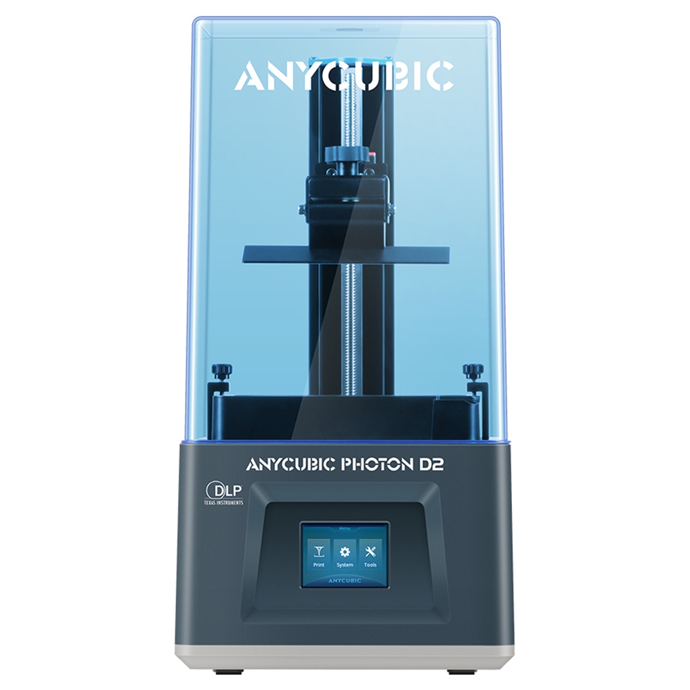 

Anycubic Photon D2 DLP 3D Printer, 2560*1440 Projector Resolution, 2.8 inch TFT Touch Control, 4-Point Manual Leveling, Laser Carved Metal, 130.56x73.44x165mm
