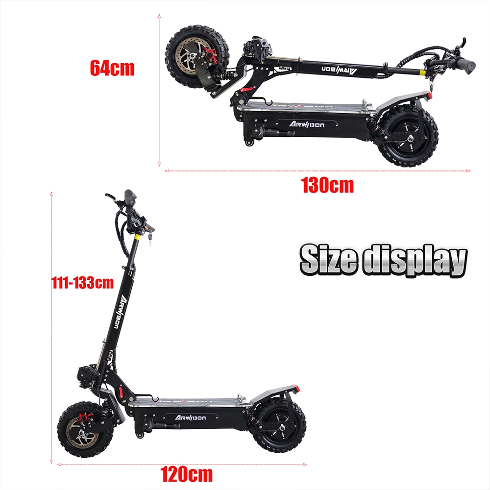 Arwibon Q06 Pro Electric Scooter 60v 2800w Dual Motor Europe 9246