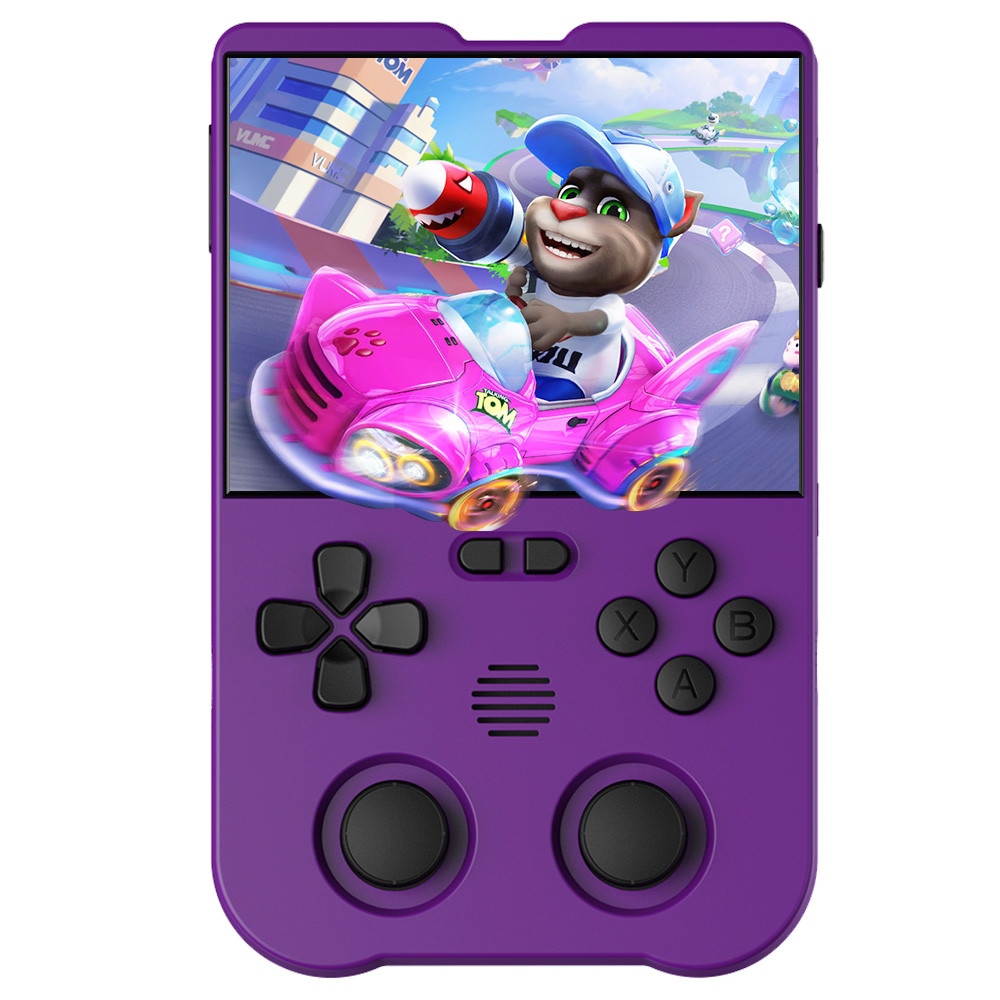 AMPOWN XU10 Handheld Game Console, 3.5-inch, 128GB TF Card, Linux, 10000+ Games - Purple