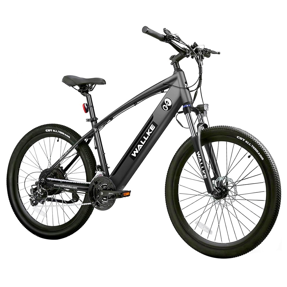

WALLKE F1 Mountain Electric Bike, 26x2.1 inch Pneumatic Tires 500W Bafang Brushless Motor 48V 10.4Ah LG Removable Battery 22mph Max Speed 40miles Range LCD Display Hydraulic Suspension Dual Mechanical Brakes - Black