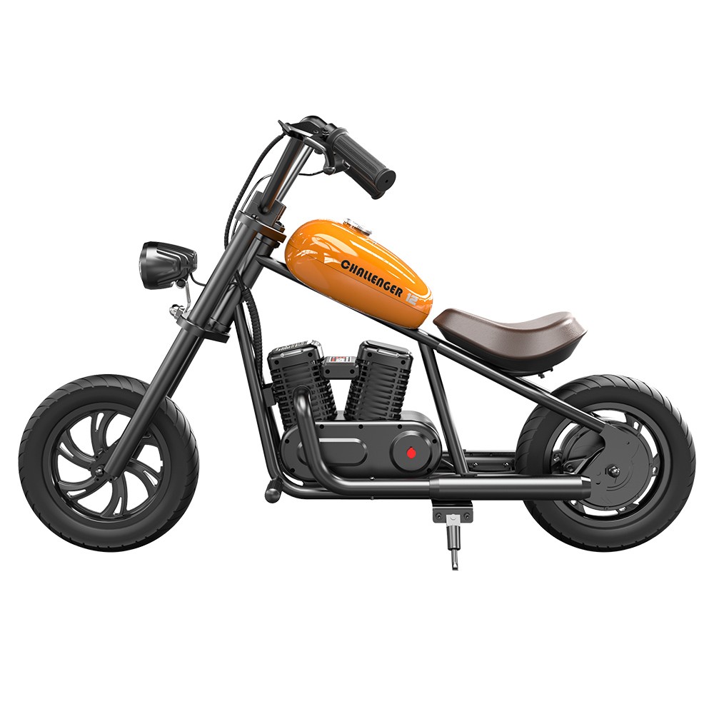 

HYPER GOGO Challenger 12 Electric Chopper Motorcycle for Kids 24V 5.2Ah 160W with 12'x3' Tires, 12KM Top Range - Orange