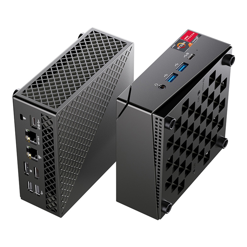 MN57 Mini PC, AMD R7 5700U 8 Cores up to 4.3GHz, 8GB DDR4 RAM 256GB SSD, WiFi 6 Bluetooth 5.2, HDMI Type-C DP 4K Triple Display, 2.5Gbps+1Gbps Dual LAN, 2*USB2.0 2*USB3.0 1*Headphone Jack – EU