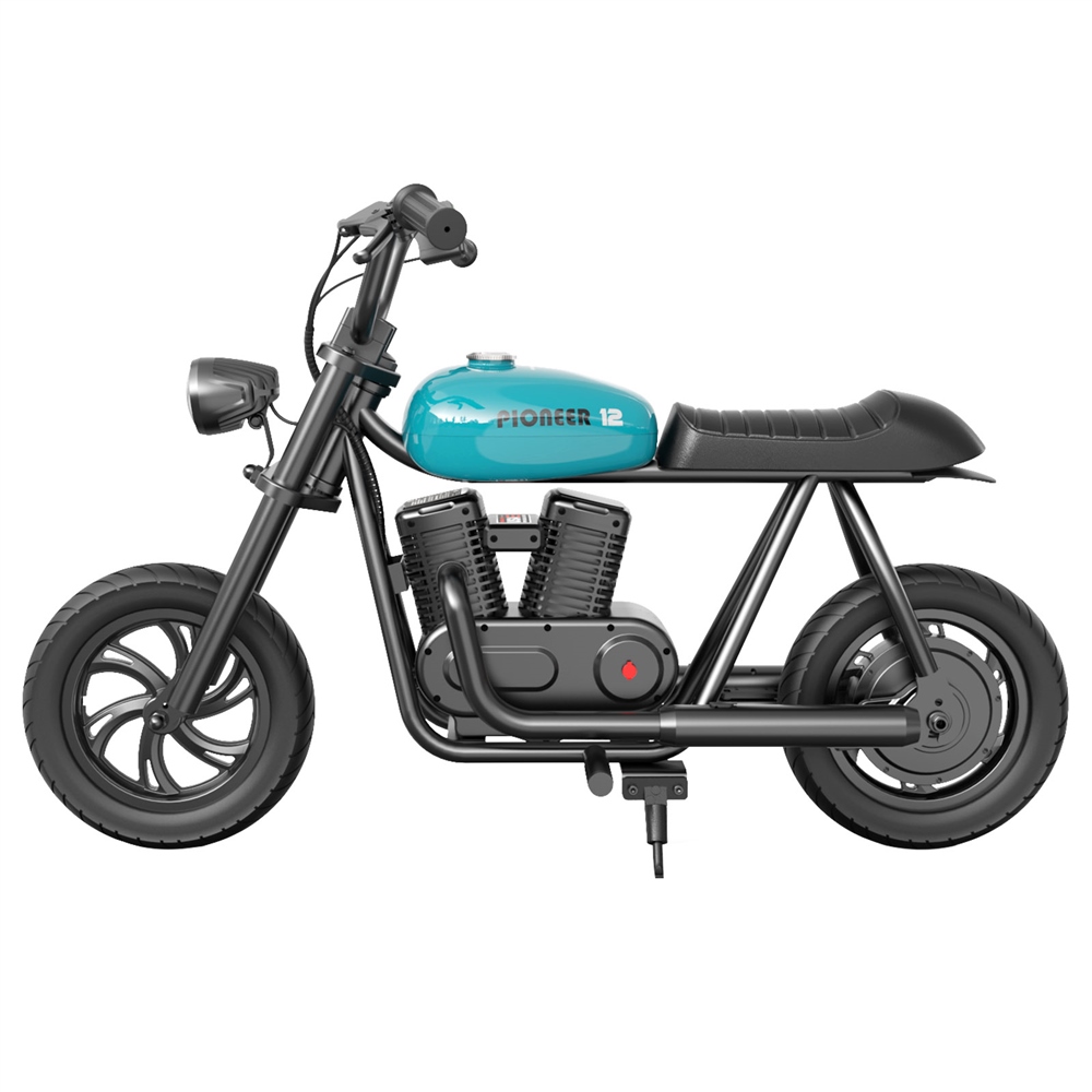

HYPER GOGO Pioneer 12 Basic Edition Electric Chopper Motorcycle for Kids 24V 5.2Ah 160W with 12'x3' Tires, 12KM Top Range - Sky Blue