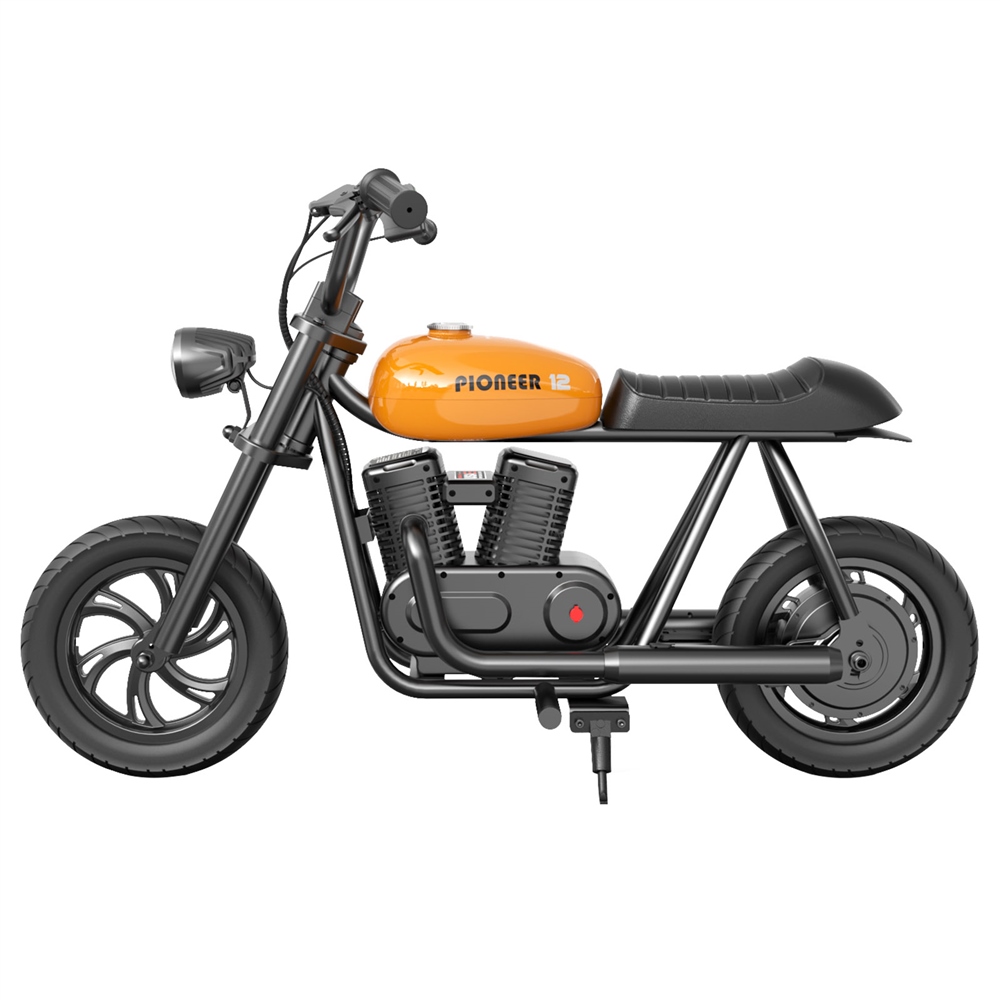 

HYPER GOGO Pioneer 12 Basic Edition Electric Chopper Motorcycle for Kids 24V 5.2Ah 160W with 12'x3' Tires, 12KM Top Range - Orange