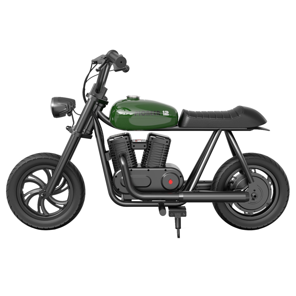 

HYPER GOGO Pioneer 12 Basic Edition Electric Chopper Motorcycle for Kids 24V 5.2Ah 160W with 12'x3' Tires, 12KM Top Range - Green