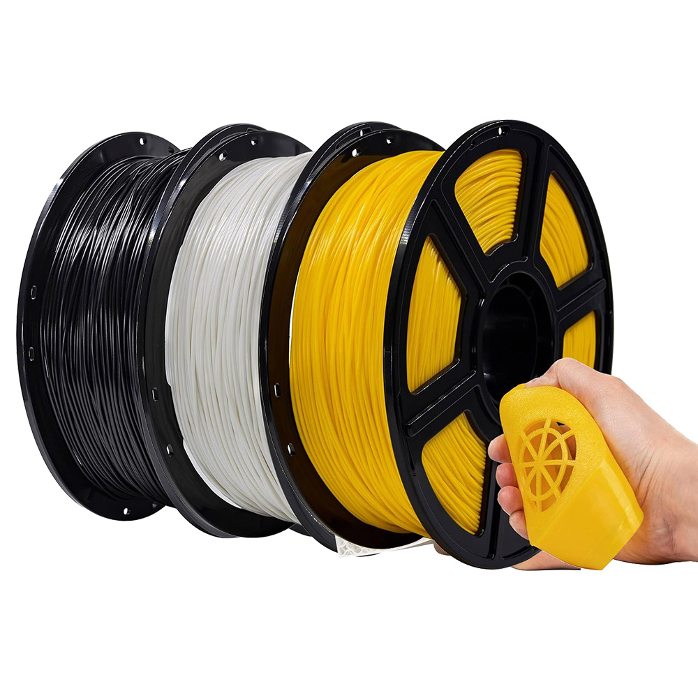 

3kg Flashforge Flexible Filament - (1kg Black + 1kg White + 1kg Yellow)