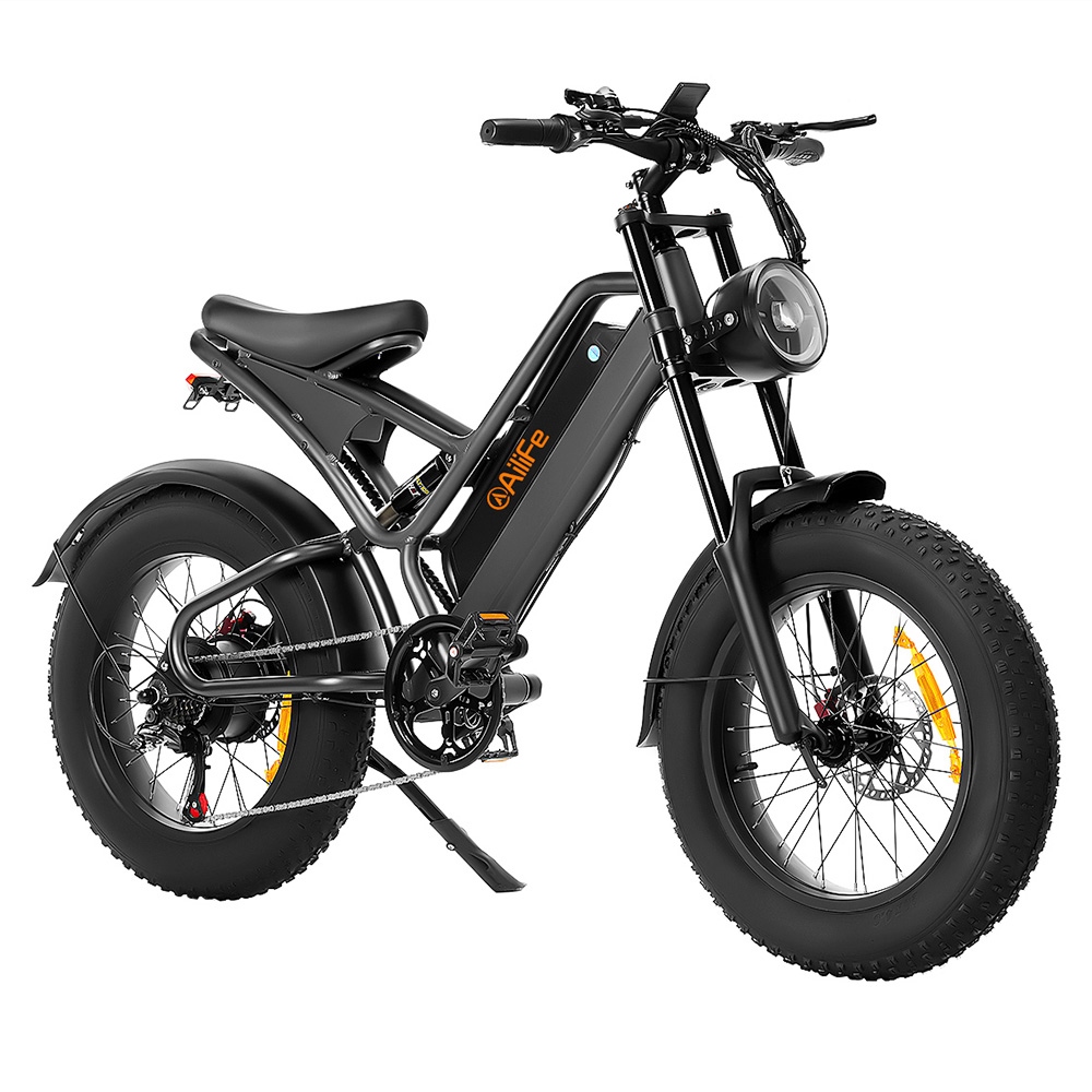 AILIFE X20B Electric Bike, 20*4.0 inch Fat Tires 1000W Motor 48V 15Ah Battery 30mph Max Speed 62miles Max Range SHIMANO 7-speed LCD Display