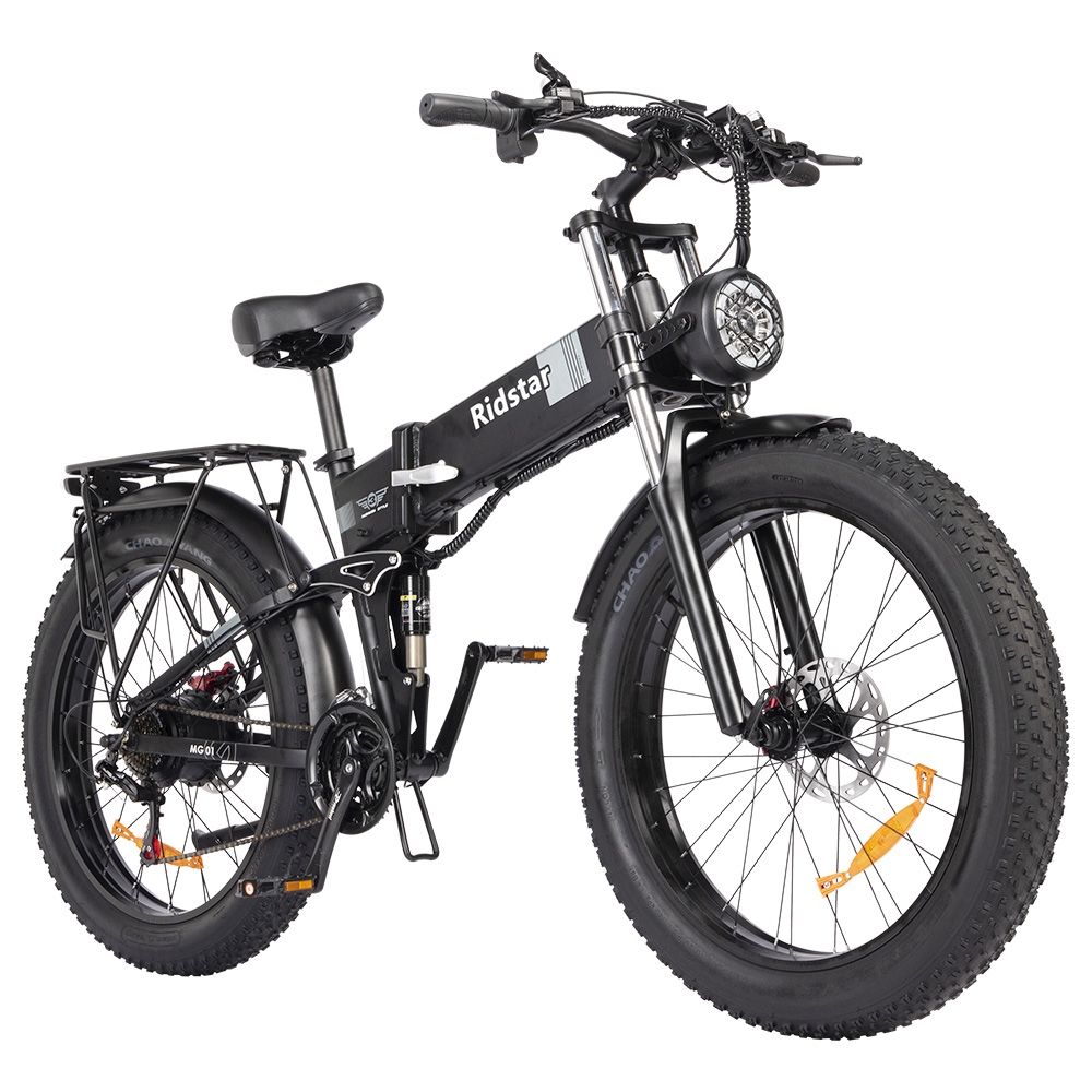 Ridstar H26 Pro E-Bike 26*4.0 inch Fat Tires 1000W Motor Max 120km Range