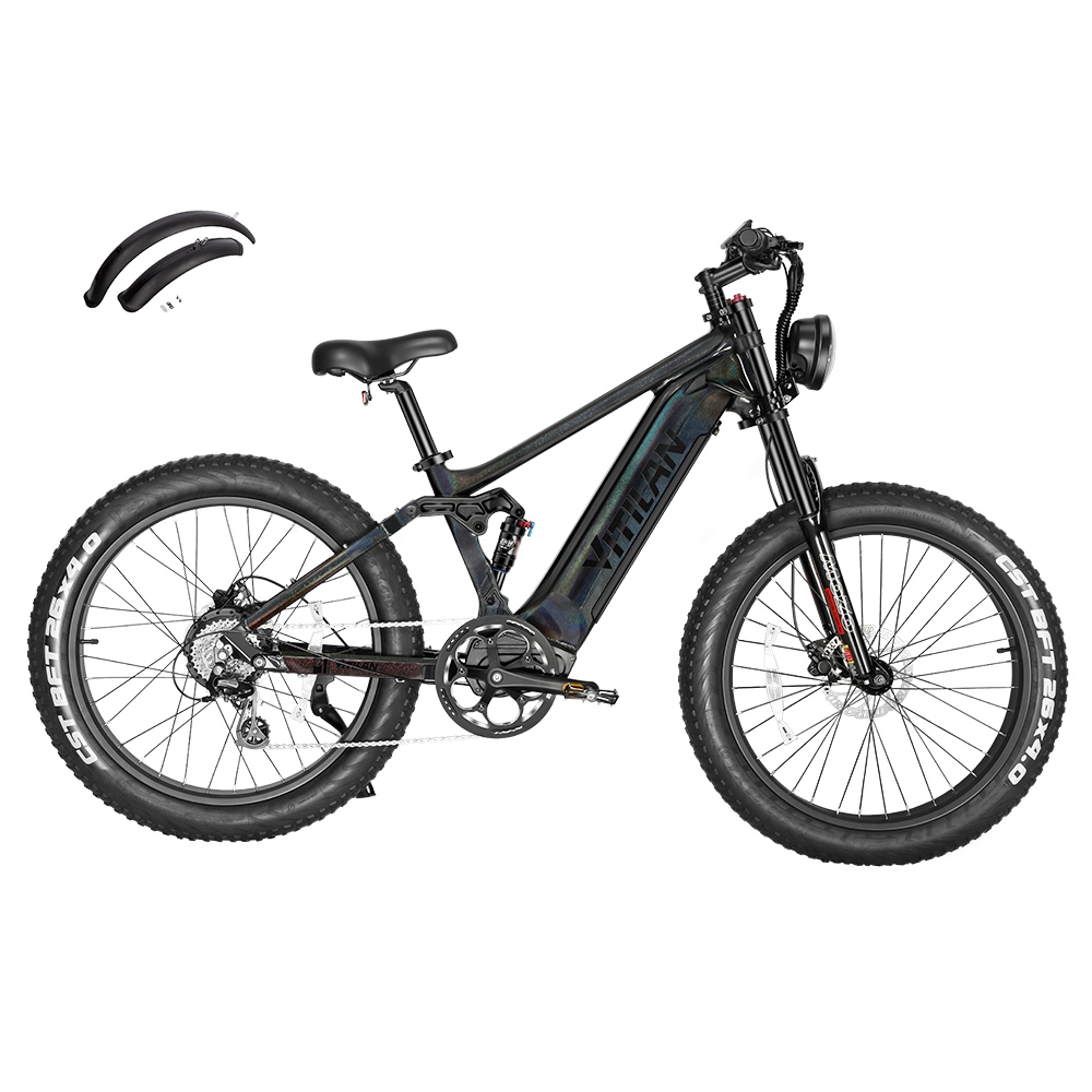 

Vitilan T7 Mountain Electric Bike, 26*4.0-inch CST Fat Tires 750W Bafang Motor 48V 20Ah Battery 45 k/h Max Speed 100-120 km Range Backlit LCD Display Front & Rear Hydraulic Disc Brakes SHIMANO 8-Speed - Mixed Color, Mix color