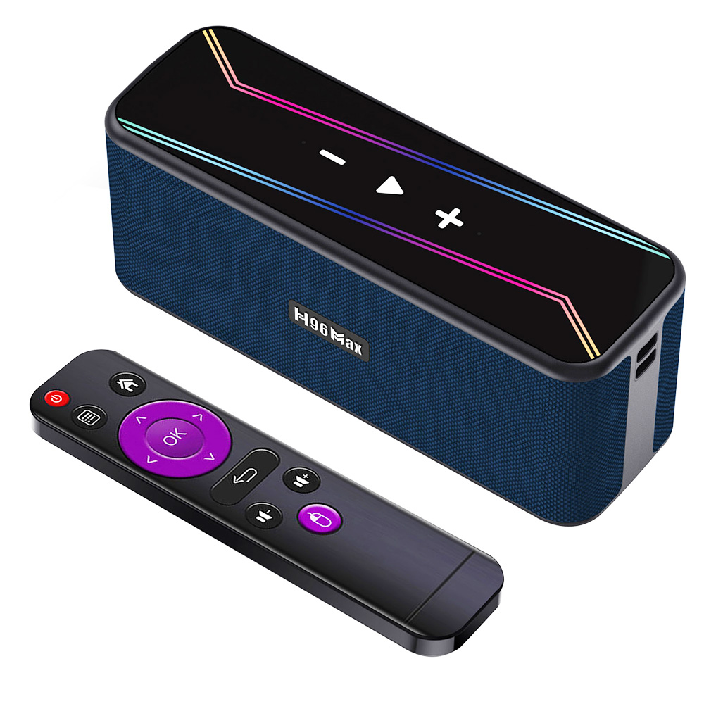 H96 Max M7 TV Box Media Player Speaker, RK3528 Quad-core, 4GB+32GB, Android 13, Bluetooth 5.1, 2.4G/5G Dual-band WiFi, 1*HDMI 1*DC 1*TF Card Slot 1*USB 2.0 - EU Plug