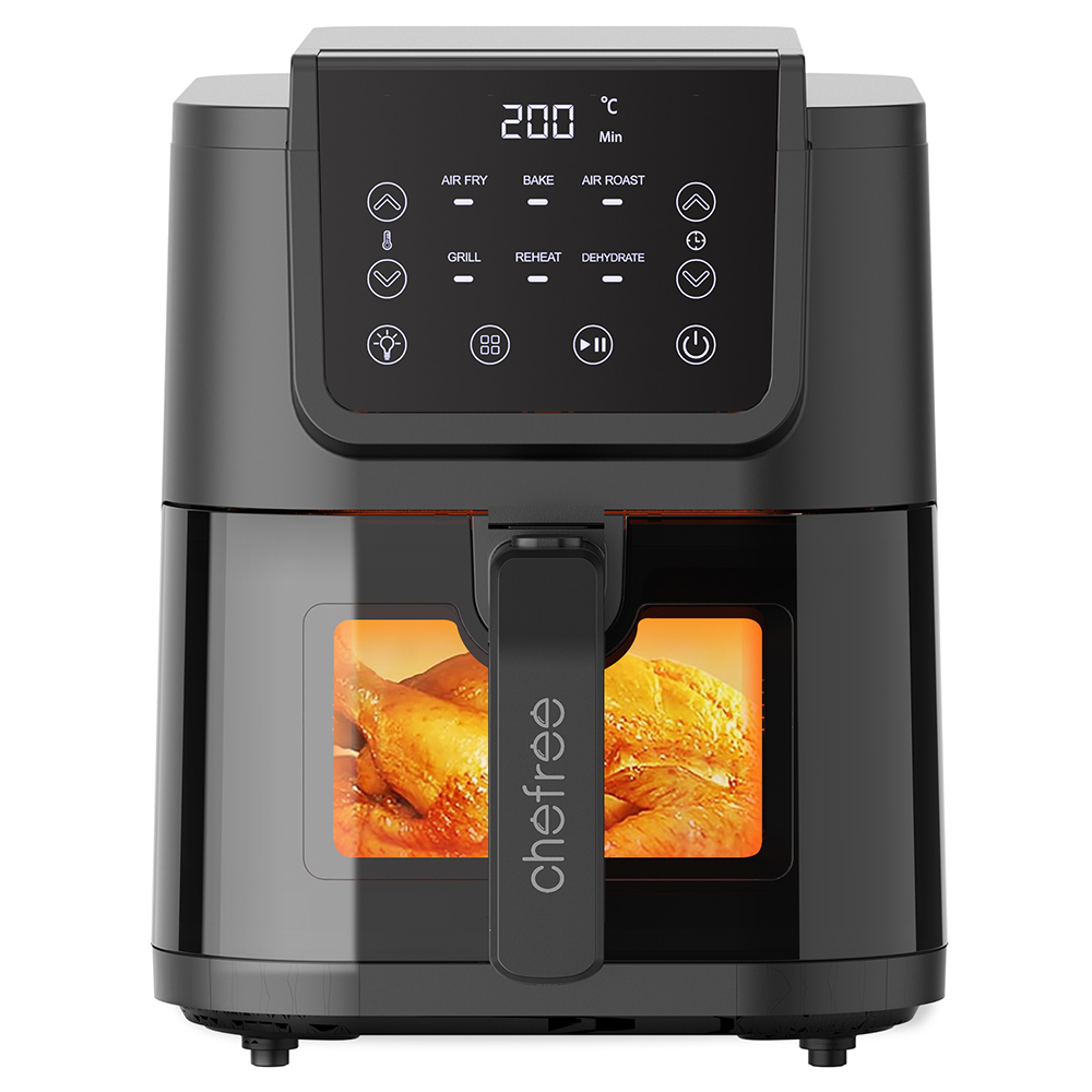 

Chefree AFW01 6 in 1 Air Fryer Toaster, 5L Capacity, 1500W Power, Rapid Air Circulation, Visible Window, LED Touchscreen, 100+ Recipes Online
