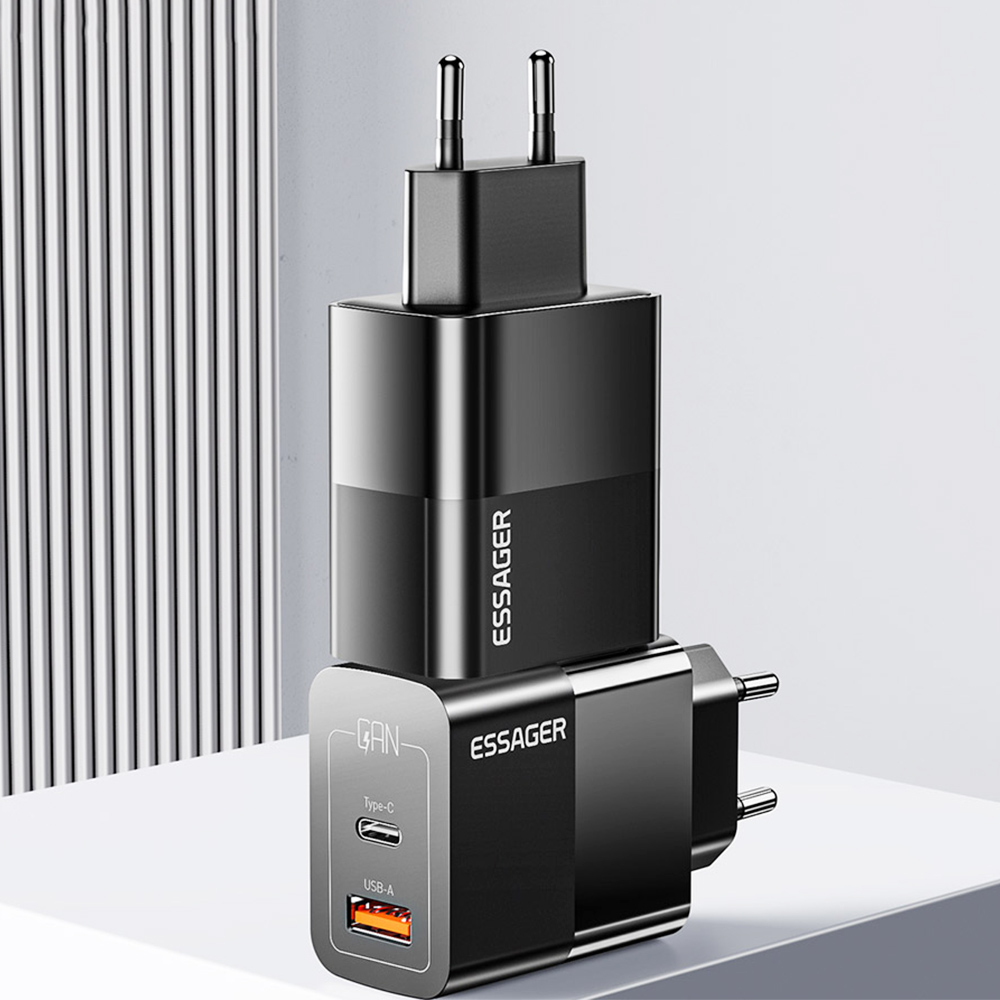 ESSAGER 33W GaN Charger Black