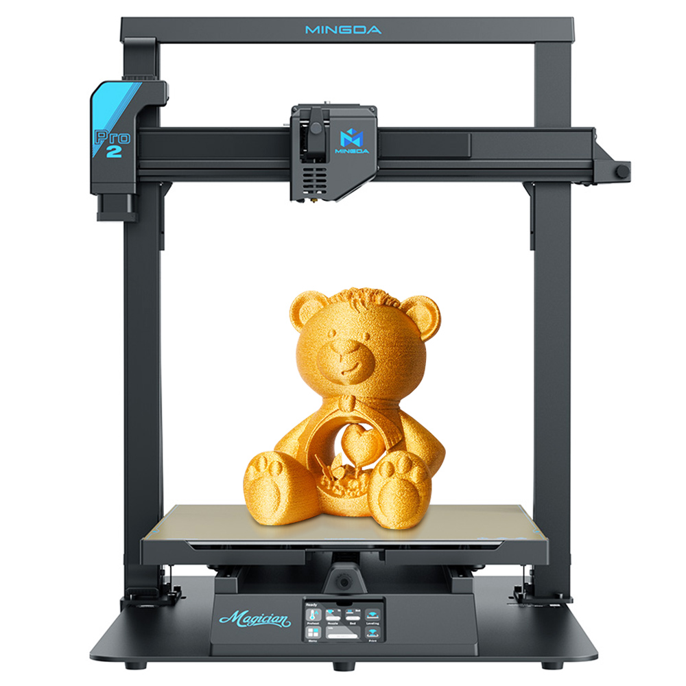 

MINGDA Magician Pro2 3D Printer, Smart Auto Leveling, Double Gears Direct Extrusion, Resume Printing, PEI Platform, Adjustable X/Y Axis Belt Tension, LCD Touch Screen, 400*400*400mm