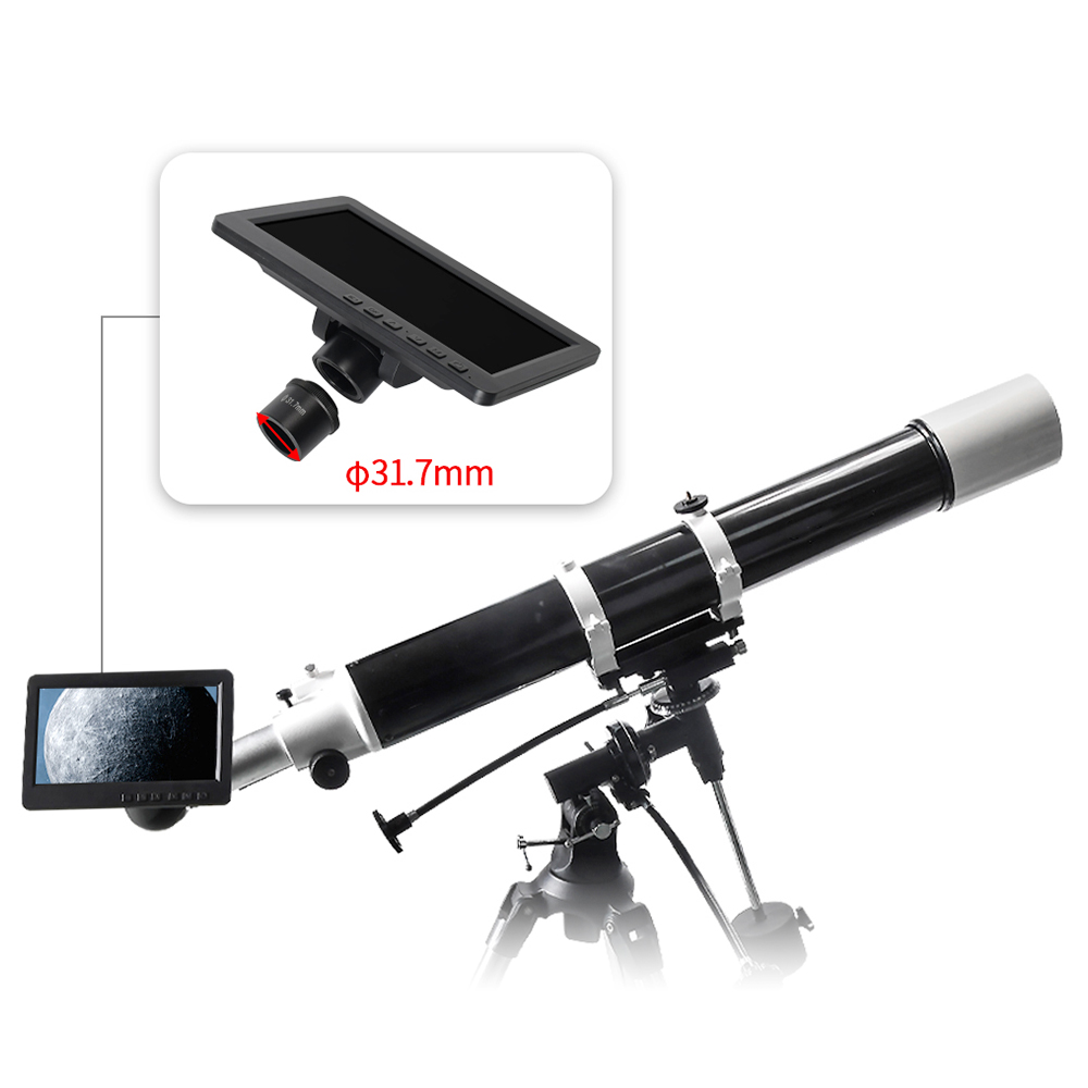 

HAYEAR Electronic Eyepiece, 7 inch Display, HD 2K Astronomical Telescope Camera, 1.25 inch 31.7mm Adapter