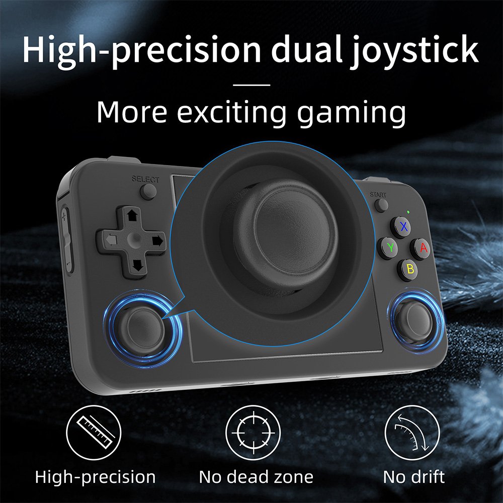 ANBERNIC RG35XX H Game Console 32GB + 64GB TF Card witth 5000+ Games Black