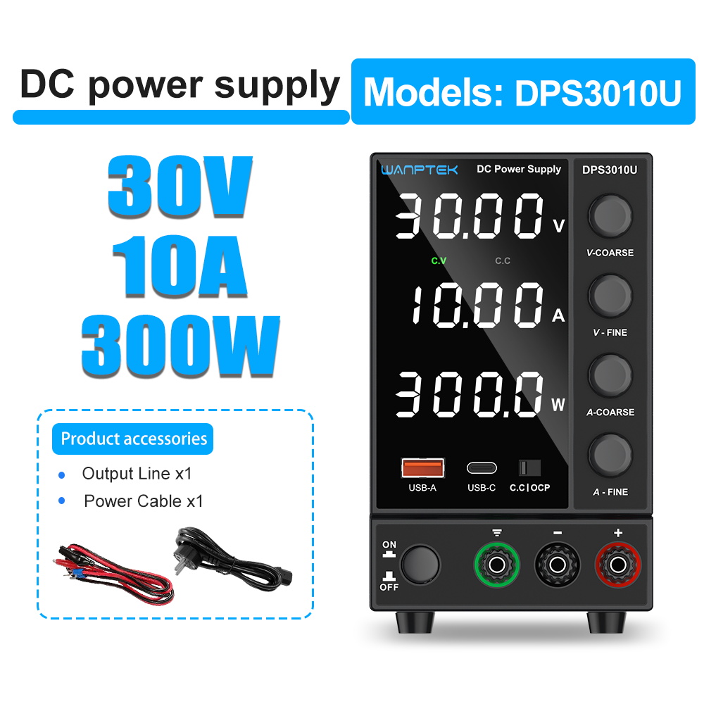 WANPTEK DPS3010U DC Power Supply Black EU Plug