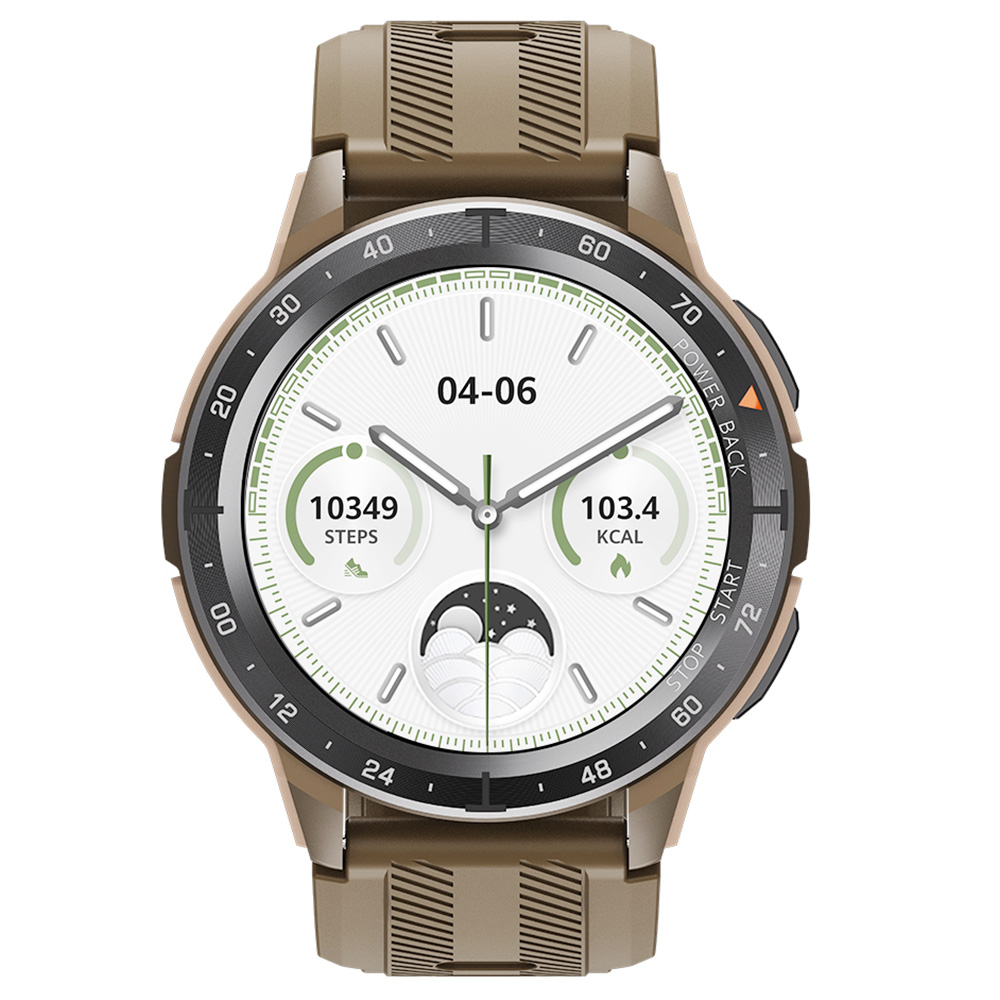 

FOSSiBOT VIRAN W101 Smartwatch 1.43'' AMOLED Display, GPS Blood Pressure Heart Rate Sleep Monitor, Waterproof Rugged Watch - Coffee Color