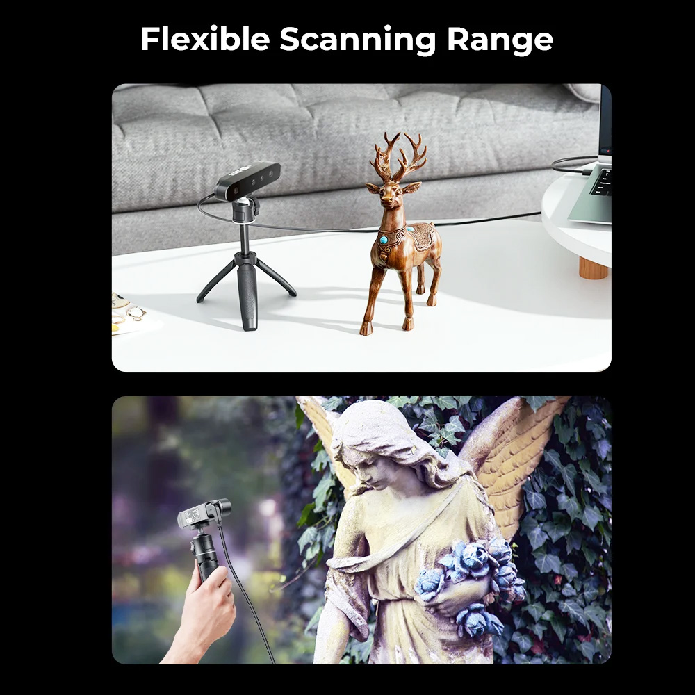 Scanner 3D Creality CR-Ferret SE - Alta Precisione 0,1 Mm, Scansione A Colori 24 Bit Per Oggetti 15cm-2m