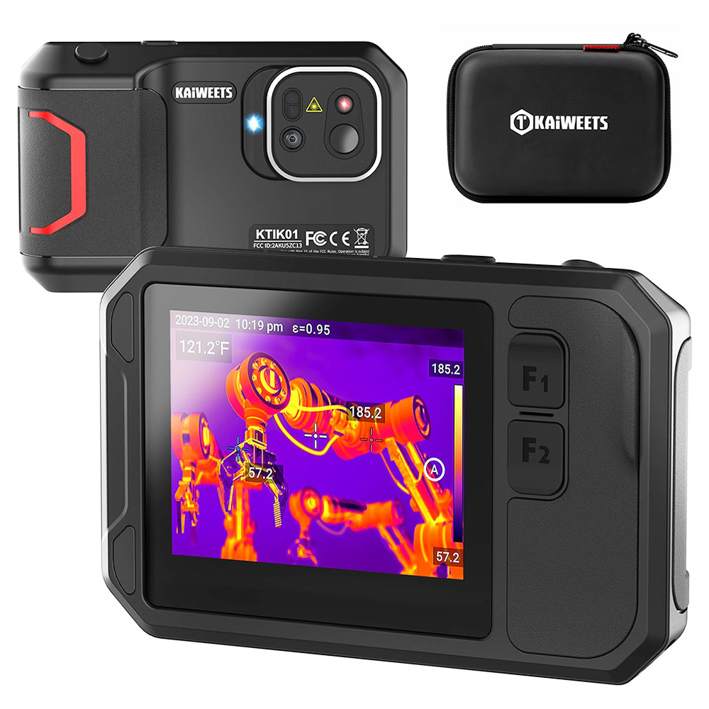 

KAIWEETS KTI-K01 Thermal Imaging Camera, with Wi-Fi 3.5inch Touch-Screen, 256x192 Resolution, -4°F to 1022°F, 2100mAh Battery, IP54 Waterproof, Auto Power Off