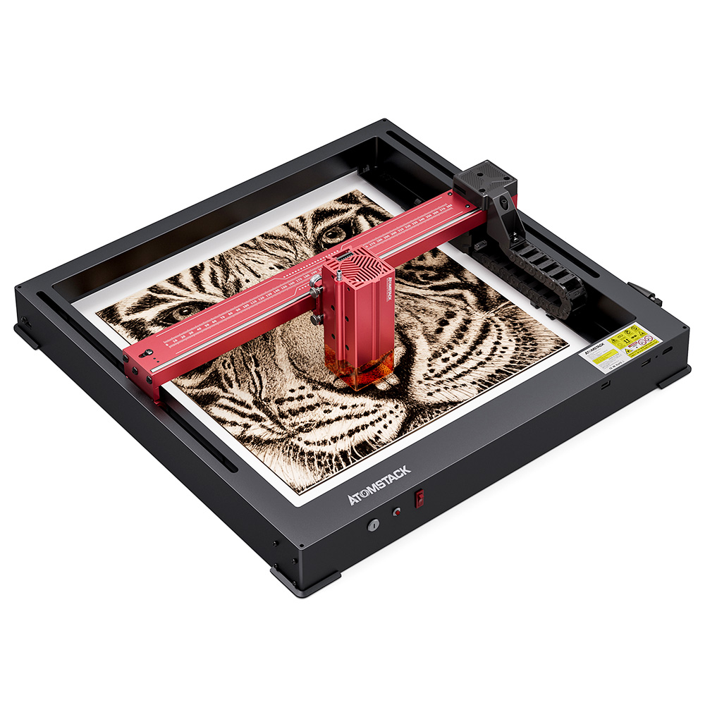 

ATOMSTACK A6 Pro 6W Laser Engraver Cutter, Fixed Focus, 0.02mm Engraving Precision, 600mm/s Engraving Speed, 32-bit Motherboard, Cross Laser Positioning, App Control, 365x305mm