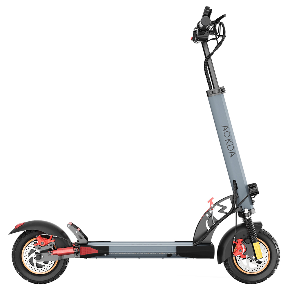 AOKDA  A1 Folding Electric Scooter, 800W Motor, 48V 12.5Ah Battery, 10-inch Pneumatic Off-Road Tires, 45km/h Max Speed, 25km Max Range, Disc Brake