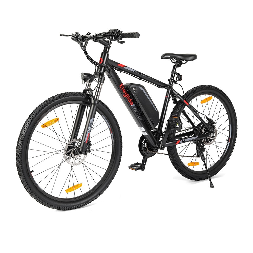 

Eleglide M2 27.5" Electric Moped Mountain Bike 250W Motor 25km/h Speed 36V 15Ah Battery 125km Max Range, 120kg Max Load Shimano 24-Speed Gear Hydraulic Disc Brakes, APP Control - Black