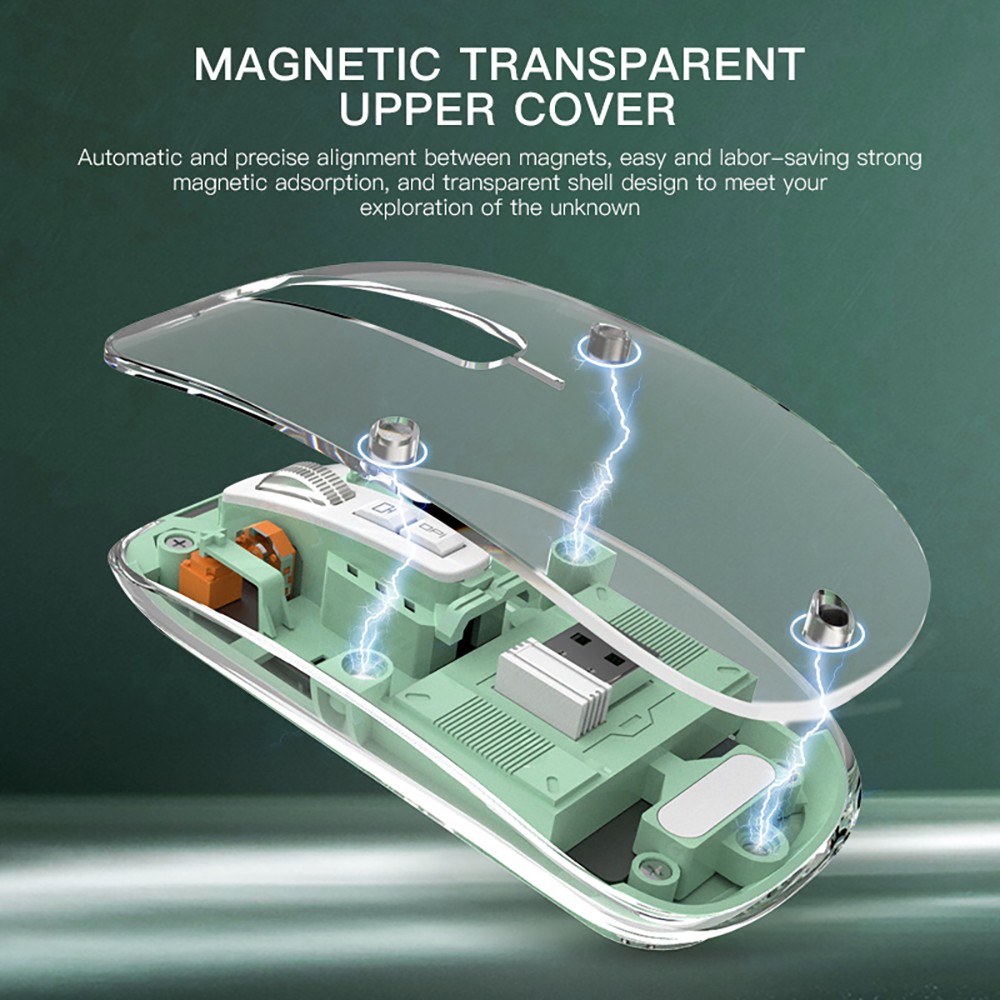 M033 Transparent Wireless Mouse White