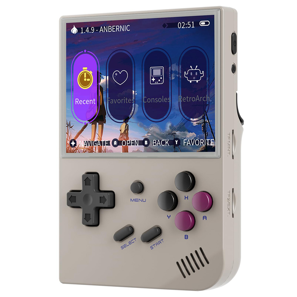 

2024 Version ANBERNIC RG35XX Gaming Handheld, 64GB+128GB TF Card with 10000+ Games, 3.5 Inch IPS Screen, Linux System, 7 Hours of Playtime - Grey