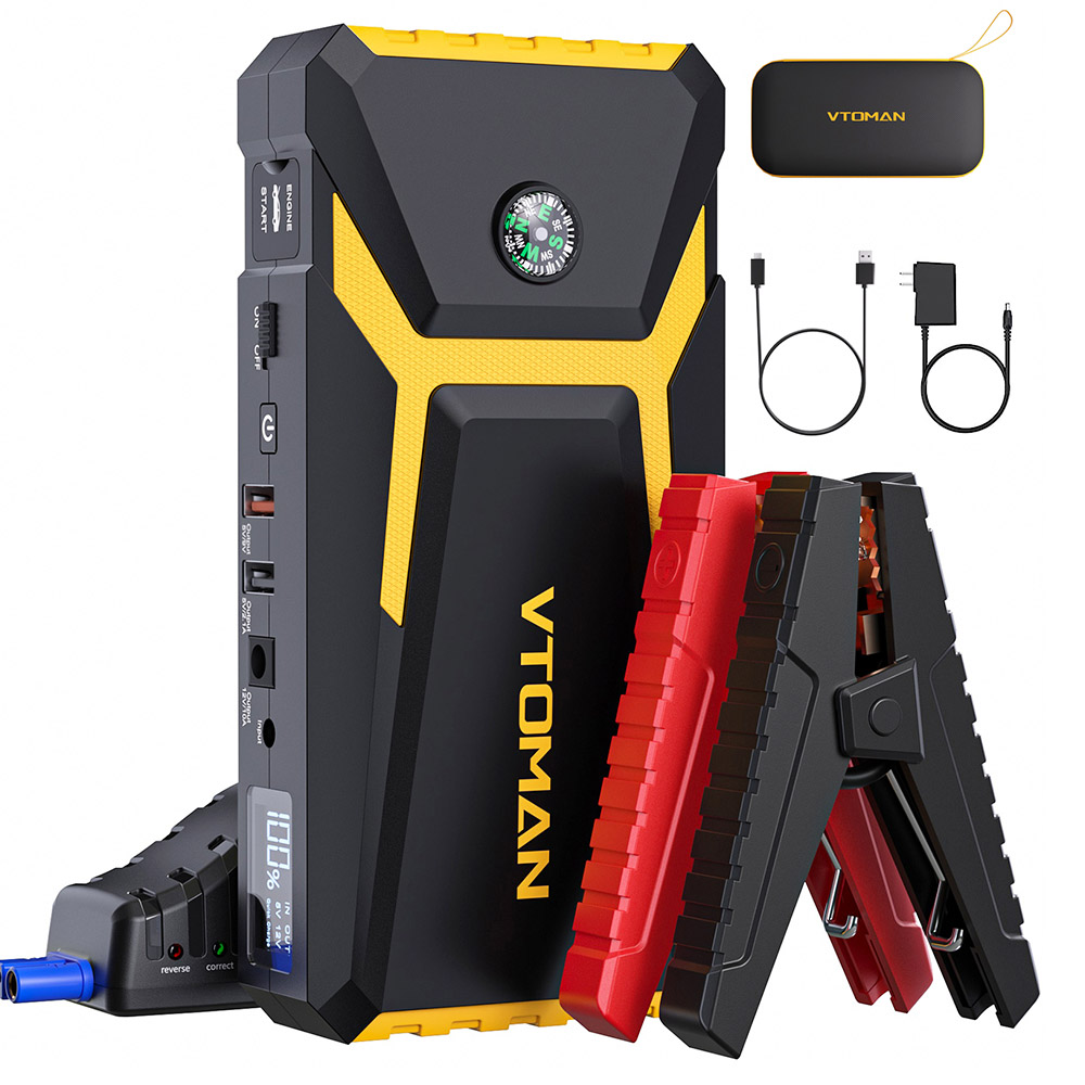 

VTOMAN V8 PRO 3000A Car Jump Starter, 24 Months Standby Time, LCD Screen, for Up 8.5L Gas and 6.5L Diesel Engines