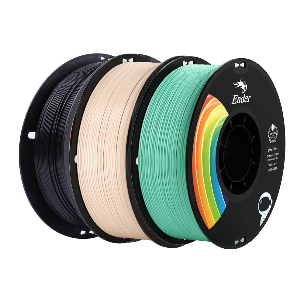 3kg Creality Ender-PLA Pro (PLA+) Filament - (1kg Green + 1kg Beige + 1kg Black)