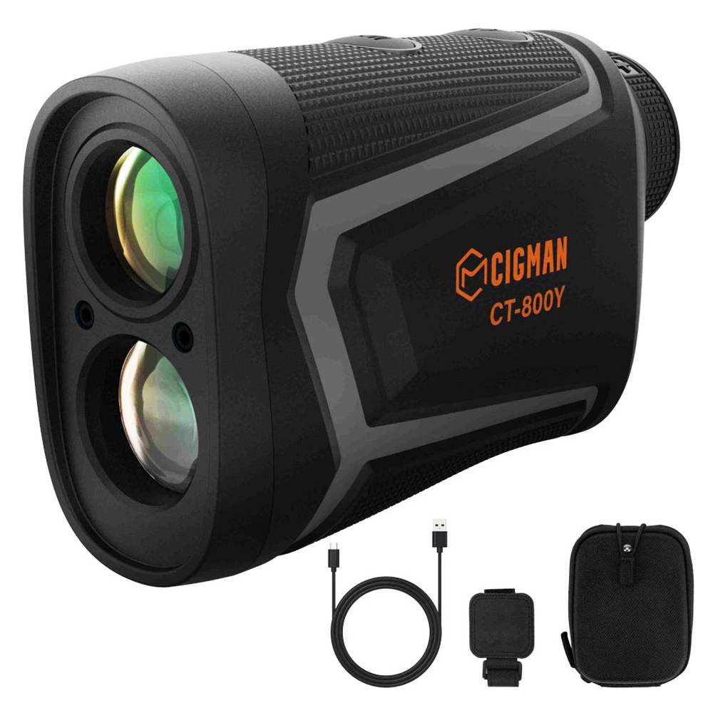 

CIGMAN CT-800Y 800m Golf Rangefinder, with 6X Magnification, Flag Pole Locking Vibration, Magnetic Strap, USB Rechargeable